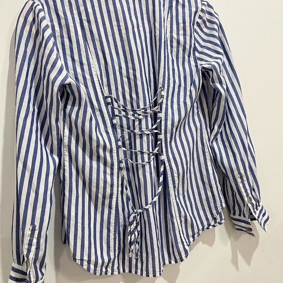 Pilcro And The Letterpress - Anthropologie - striped button down - size 0 - Picture 4 of 7